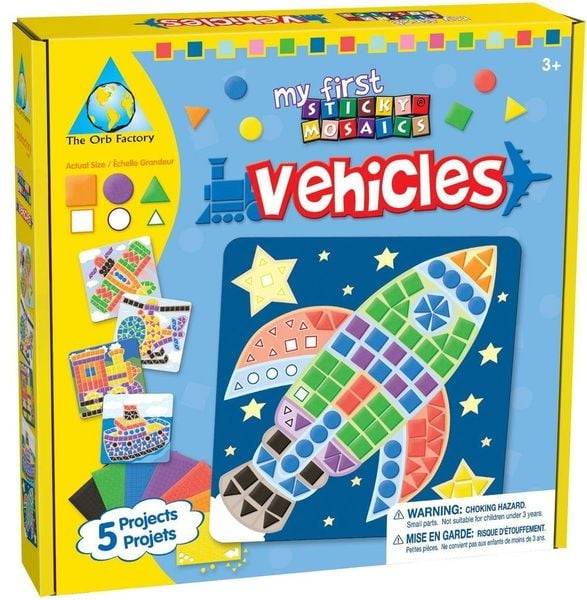 Orb Factory 620706 - My First Sticky Mosaics Vehicles, Mosaik Fahrzeuge