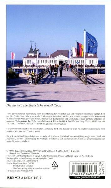 Rad- und Wanderkarte Heringsdorf, Ahlbeck, Bansin - Die Kaiserbäder und Swinemünde