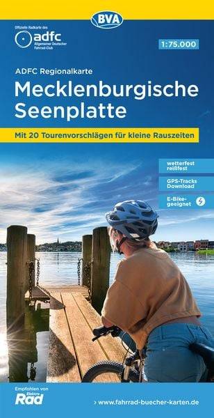 ADFC-Regionalkarte Mecklenburgische Seenplatte 1:75.000, reiß- und wetterfest, mit kostenlosem GPS-Download der Touren via BVA-website oder