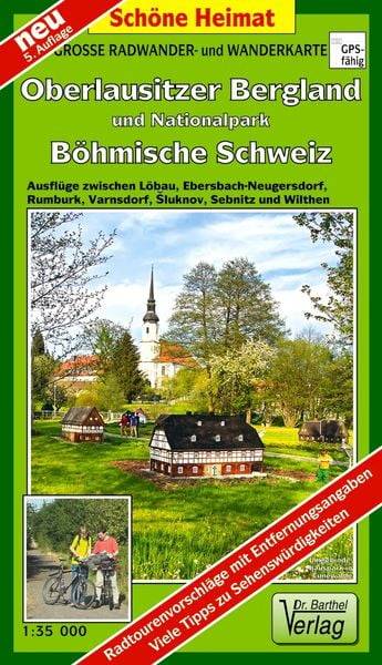 Oberlausitzer Bergland und Nationalpark Böhmische Schweiz 1 : 35 000. Radwander-und Wanderkarte