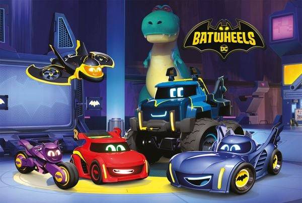 Schmidt Spiele - DC Batwheels: Bam, Batwing, Bibi, Buff und Redbird in der Bathöhle, 60 Teile