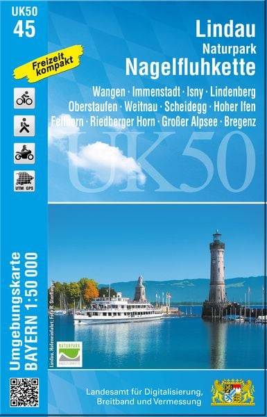 Lindau, Naturpark Nagelfluhkette 1:50000 (UK50-45)