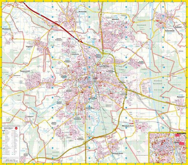 Falk Stadtplan Extra Lüneburg 1:15.000
