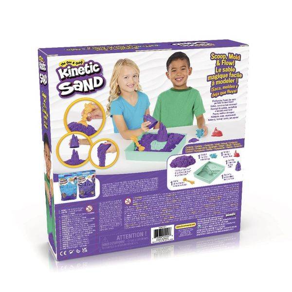 Kinetic Sand Sandbox Set mit 454 g lila Kinetic Sand