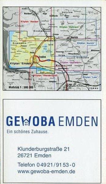 Emden, KVplan, Radkarte/Freizeitkarte/Stadtplan, 1:30.000 / 1:15.000