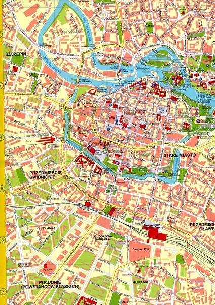Stadtplan Breslau/Wroclaw heute und 1932