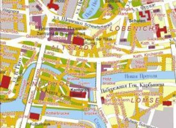 Stadtplan Königsberg 1931 / Kaliningrad heute 1:12.000