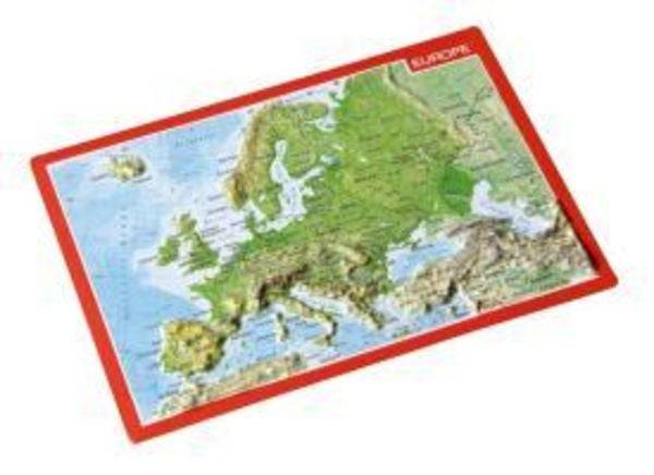 Reliefpostkarte Europa