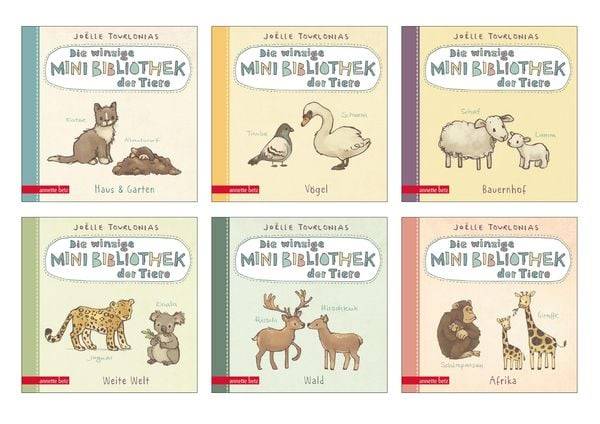 Die winzige Mini-Bibliothek der Tiere: 6 Mini-Pappbilderbücher im Schuber (Die Mini-Bibliothek der Wörter)