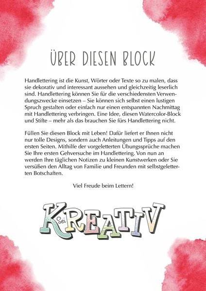 Handlettering Design Paper Block Watercolor-Effekte A6