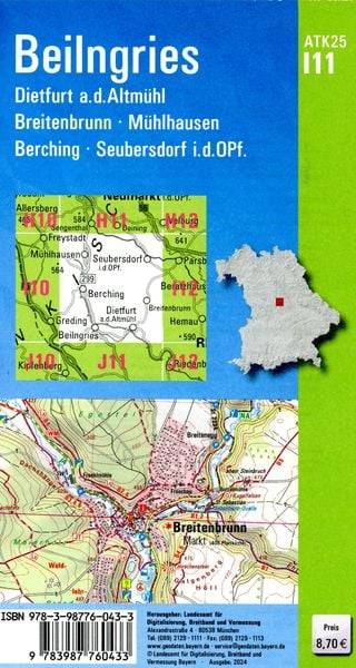 ATK25-I11 Beilngries (Amtliche Topographische Karte 1:25000)