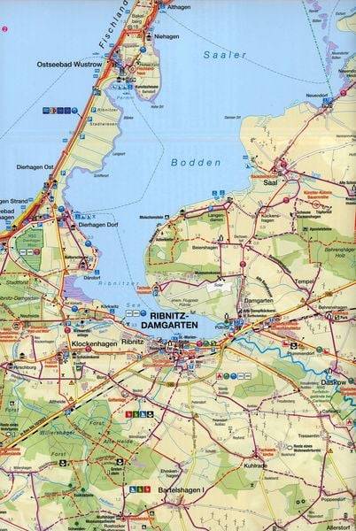 Fahrradkarte Darß - Fischland - Zingst 1:75 000