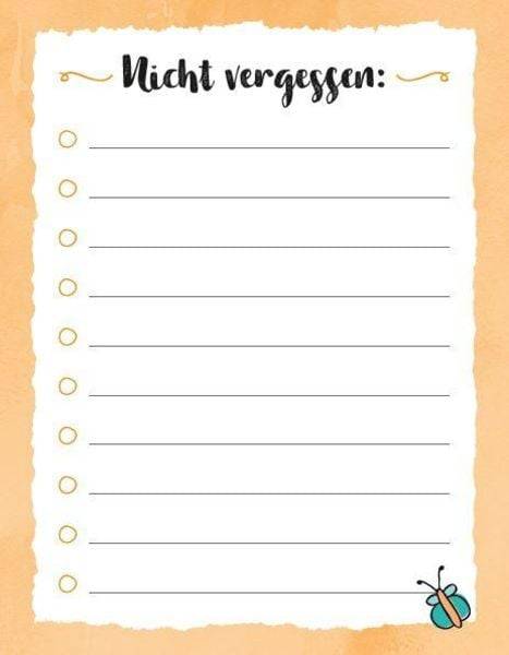 Haftnotizen für die Kita