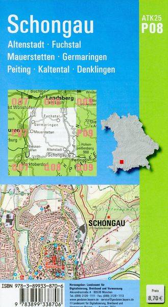 ATK25-P08 Schongau (Amtliche Topographische Karte 1:25000)