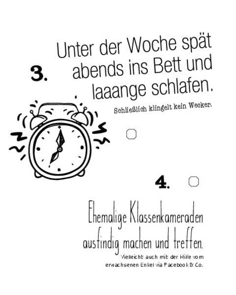 Die Bucket List für Rentner