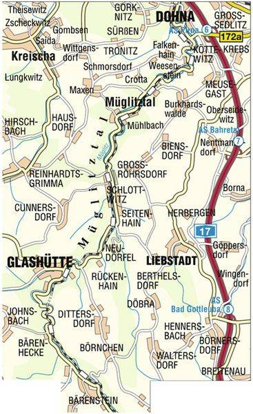 Müglitztal. Liebstadt und Umgebung 1:20 000