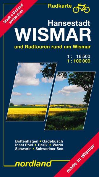 Radfahrer Stadtkarte Hansestadt Wismar