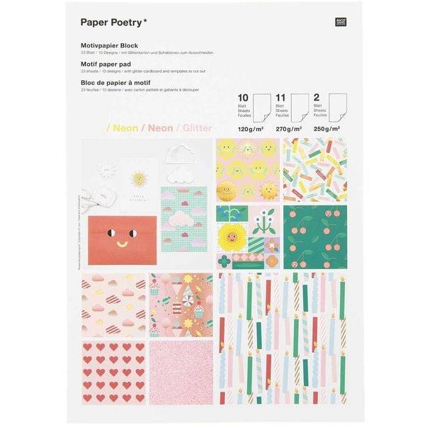 Motivpapierblock Happy Birthday