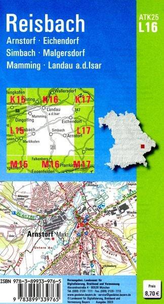 ATK25-L16 Reisbach (Amtliche Topographische Karte 1:25000)