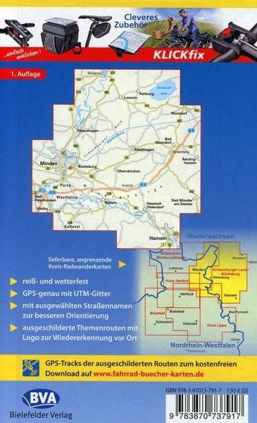 Radwanderkarte BVA Radwandern im Schaumburger Land / Bückeburg 1:50.000