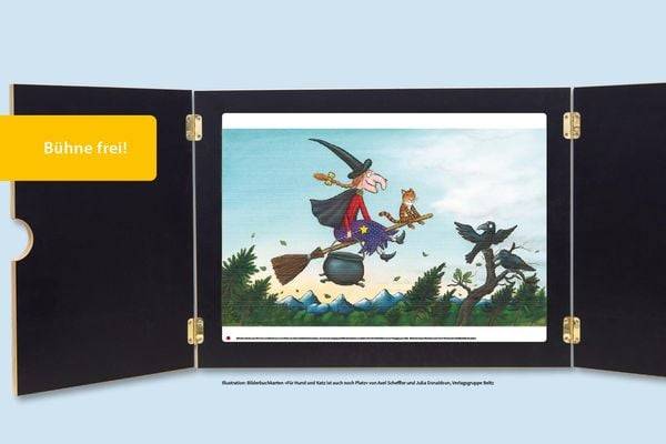 Bilderbuchkarten »Für Hund und Katz ist auch noch Platz« von Axel Scheffler und Julia Donaldson