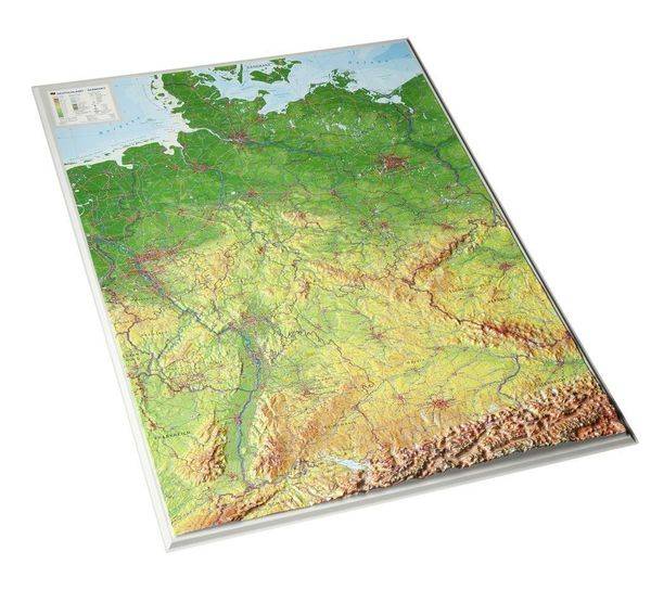 Reliefkarte Deutschland 1 : 1 200 000