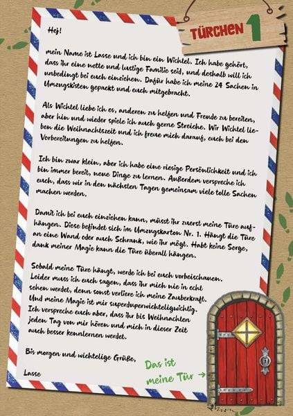 Herzlich Willkommen, kleiner Wichtel - Adventskalender. Mit Wichteltür, Bastelmaterial und Anleitungsbuch