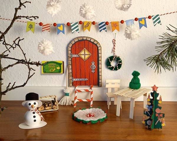 Herzlich Willkommen, kleiner Wichtel - Adventskalender. Mit Wichteltür, Bastelmaterial und Anleitungsbuch