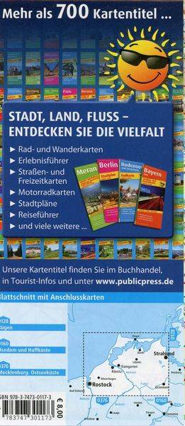 Fischland-Darß-Zingst, Rostock, Stralsund, Recknitztal 1:100 000