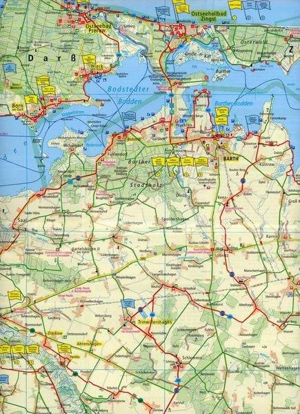 Fischland-Darß-Zingst, Rostock, Stralsund, Recknitztal 1:100 000