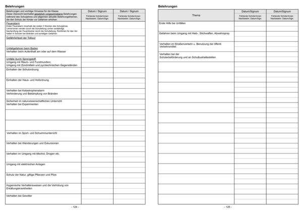 Klassenbuch "Standard", Umschlagfarbe: rot