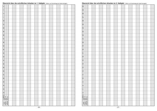 Klassenbuch "Standard", Umschlagfarbe: grün