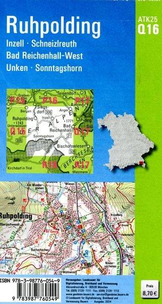 ATK25-Q16 Ruhpolding (Amtliche Topographische Karte 1:25000)