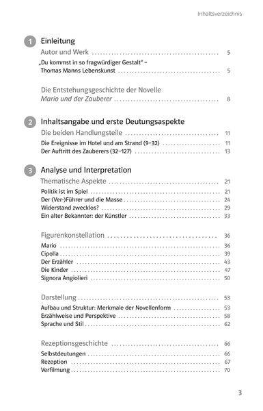 Lektürehilfen Thomas Mann, Mario und der Zauberer