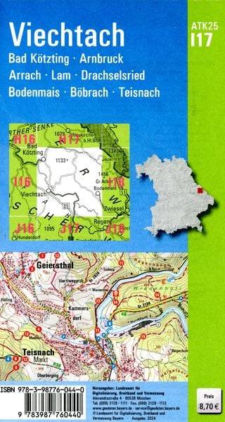 ATK25-I17 Viechtach (Amtliche Topographische Karte 1:25000)