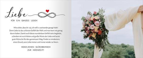 Alles Gute zu eurer Hochzeit. Feiert eure Liebe!