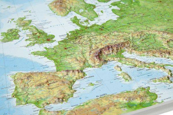 Relief Europa 1:16 MIO mit Holzrahmen