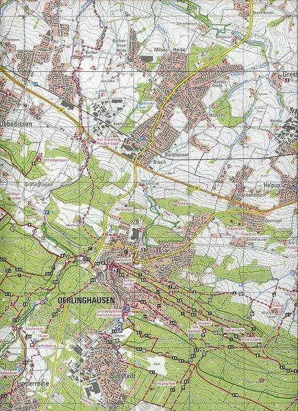 Wanderkarte Nordrhein-Westfalen 39 Hermannsland 1 : 25 000