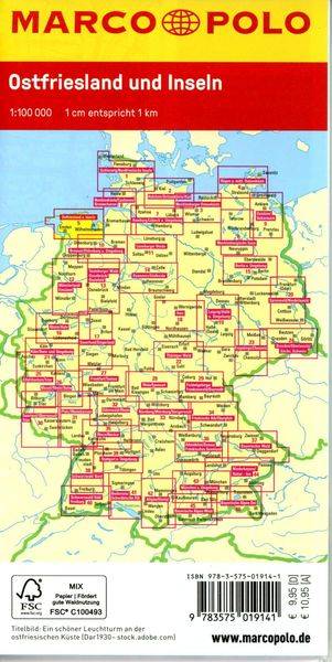 MARCO POLO Freizeitkarte 5 Ostfriesland und Inseln 1:100.000