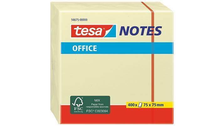 Tesa 56675 - Quadratisch - Gelb - Papier - 75 mm - 75 mm - 400 Blätter - Office