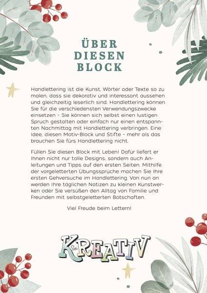 Design Paper A6: Frohe Weihnachten. Mit Handlettering-Grundkurs