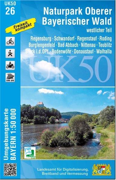 Naturpark Oberer Bayerischer Wald - westlicher Teil 1 : 50 000 (UK50-26)