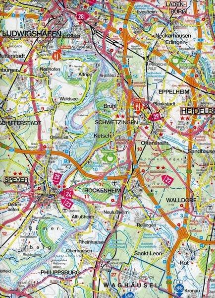 MARCO POLO Freizeitkarte 35 Rhein, Neckar, Heidelberg 1:100.000