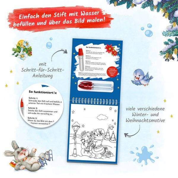 Trötsch Wassermalspaß mit Zauberstift Weihnachten