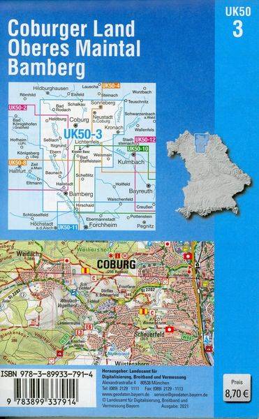 Coburger Land, Oberes Maintal, Bamberg 1 : 50 000 (UK50-3)