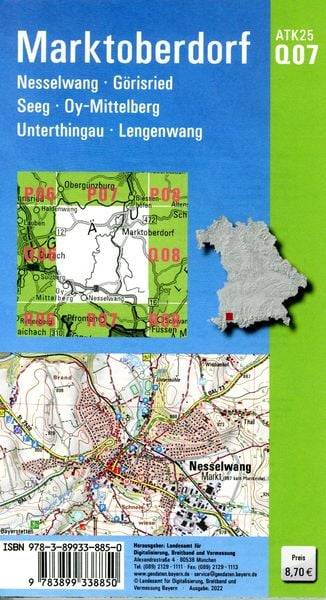 ATK25-Q07 Marktoberdorf (Amtliche Topographische Karte 1:25000)