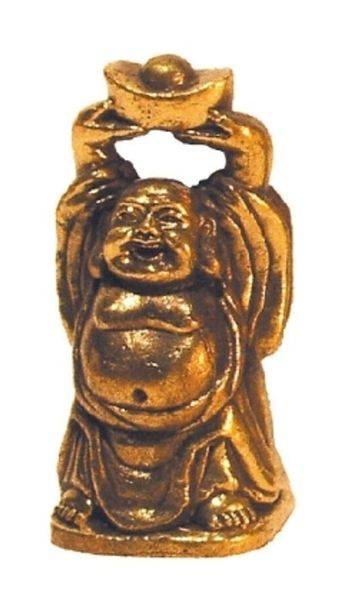 Buddha lachend Messing 3 cm