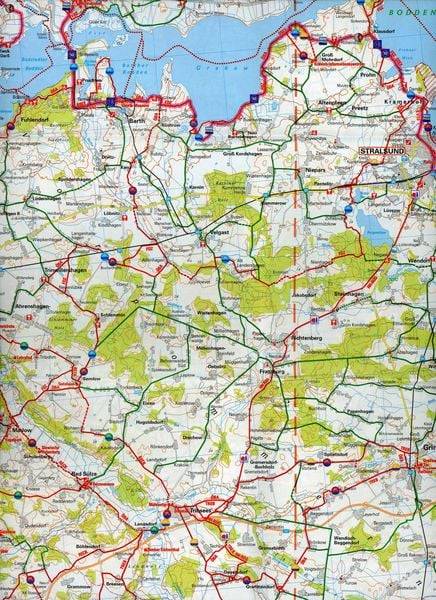 ADFC-Radtourenkarte 3 Ostseeküste Mecklenburg 1:150.000, reiß- und wetterfest, E-Bike geeignet, GPS-Tracks Download