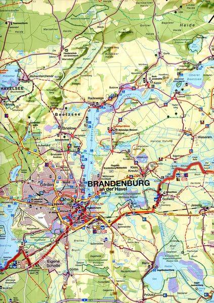Fahrradkarte Havelland 1:75 000