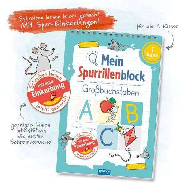 Trötsch Mein Spurrillenblock Großbuchstaben Übungsbuch